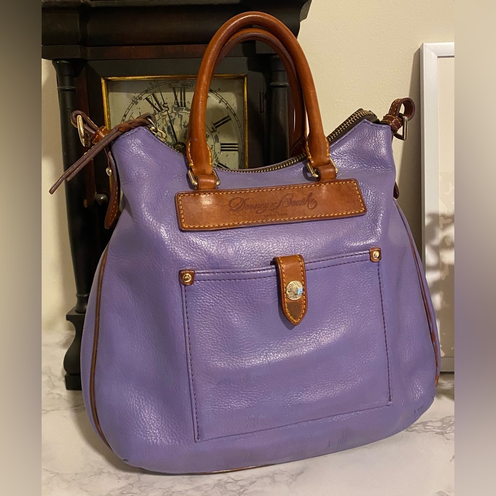 Project Bag - Dooney & Bourke Purple Leather Teardrop Bag